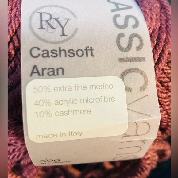 12 Skeins NWT! Rowan RYC Cashsoft DK Classic 57% Merino Wool 10% Cashmere Bundle - Picture 7 of 9
